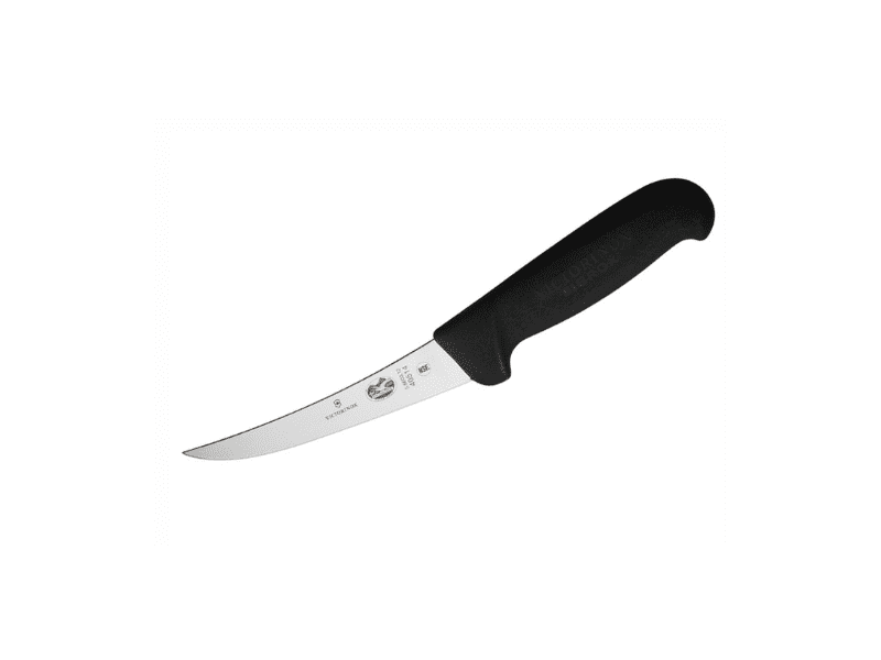 Victorinox 5 Boning Knife, Curved Blade, Flexible, Black Fibrox Handle 5.6613.12