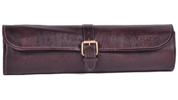 Boldric One Buckle Leather Knife Bag Brown