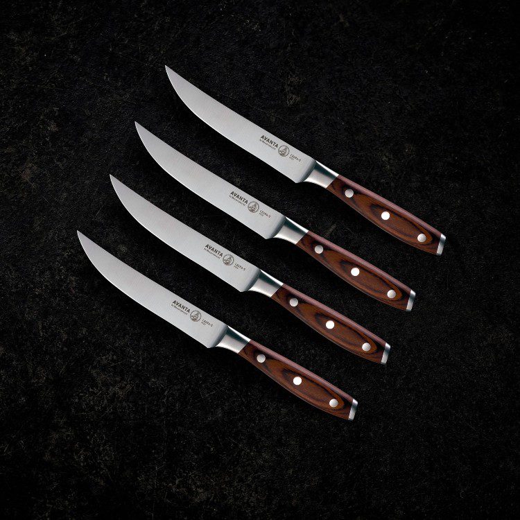 Opinel Set of 4 Bon Appetit Steak Knives - Southern Olive Wood