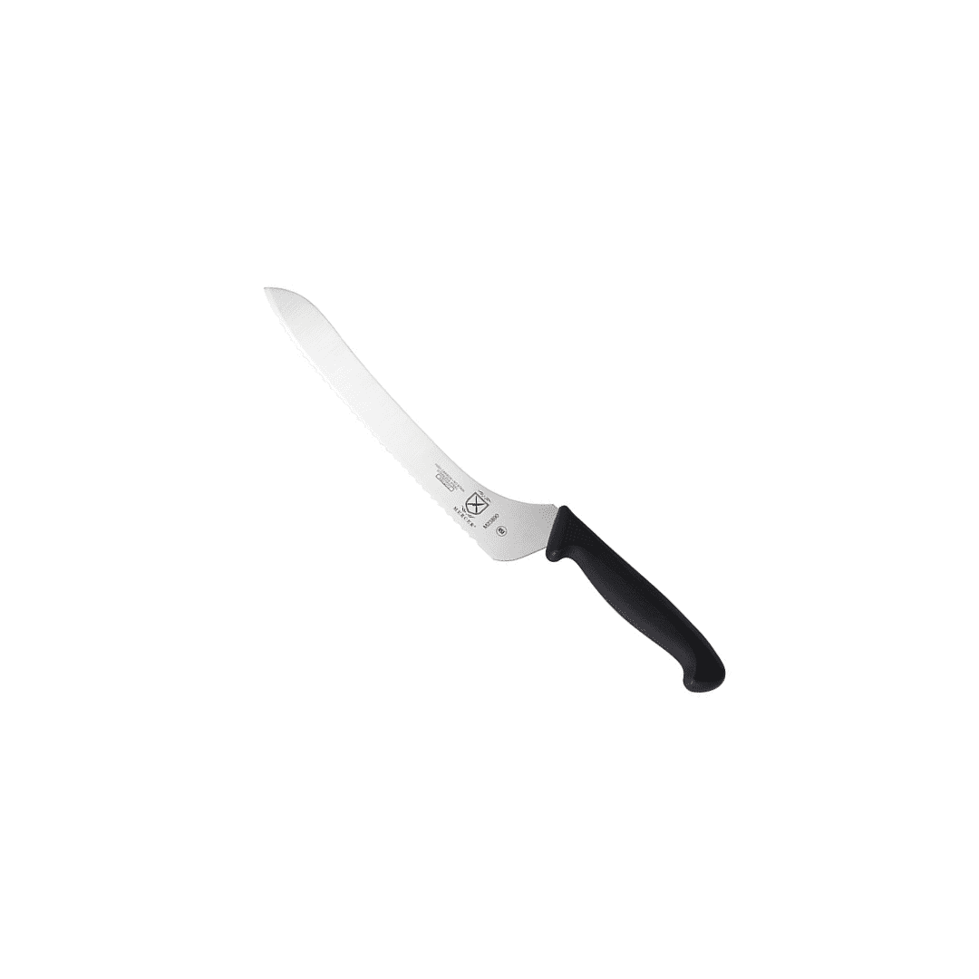 Mercer Culinary Millennia Offset Bread Knife, 9-Inch, Red