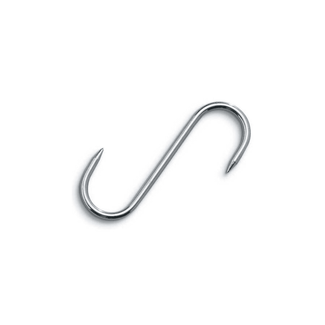 JAPCHET 20 Pack 9 inch Meat Hooks, 8mm Thick Heavy Duty Meat Hooks, Stainless Steel Butcher Hooks Meat Processing Hook for Hanging, Butchering and