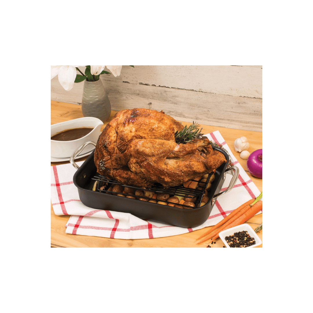 Turkey Roaster Rack | Adorable Grill Rib Rack | Heavy-Duty Rib Rack Grill | V-Shaped Metal Roasting Rack With Handles | High-Temp Resistant Rack For Turkey, Pork, Ribs An